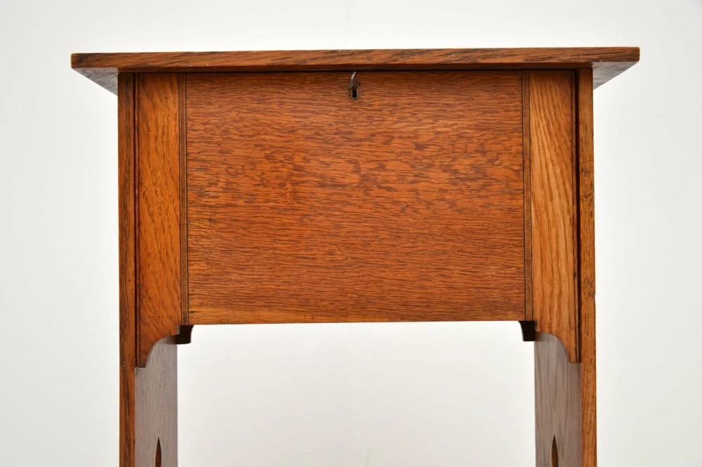 Arts & Crafts Oak Writing Bureau, 1880s 10 Arts & Crafts Oak Writing Bureau, 1880s - Image 8