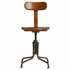 Bauhaus Style Swivel Desk Chair In Tube Steel And Beechwood By Fritz Hansen, 1930s