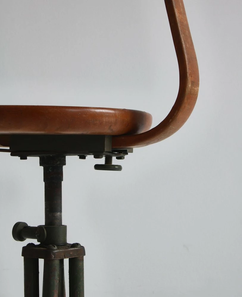 Bauhaus Style Swivel Desk Chair In Tube Steel And Beechwood By Fritz Hansen, 1930s 13 Bauhaus Style Swivel Desk Chair In Tube Steel And Beechwood By Fritz Hansen, 1930s - Image 11