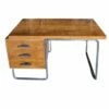 Bauhaus Writing Desk With Tubular Estructure And Wood -PAMONO Sales bauhaus writing desk with tubular estructure and wood 1