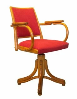 Bentwood Swivel Armchair By Ligna Prague, 1950s