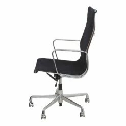 Black Hopsak Fabric Ea-119 Office Chair By Charles Eames For Vitra -PAMONO Sales black hopsak fabric ea 119 office chair by charles eames for vitra 3