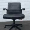 Black Leather Chair By Richard Sapper For Knoll, 1980s -PAMONO Sales black leather chair by richard sapper for knoll 1980s 1