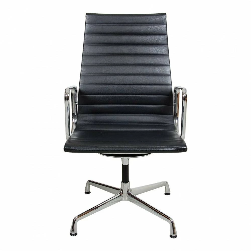 Black Leather EA-109 Chair By Charles Eames For Vitra, 2000s 3 Black Leather EA-109 Chair By Charles Eames For Vitra, 2000s