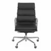 Black Leather EA-219 Office Chair By Charles Eames For Vitra, 1960s -PAMONO Sales black leather ea 219 office chair by charles eames for vitra 1960s 1