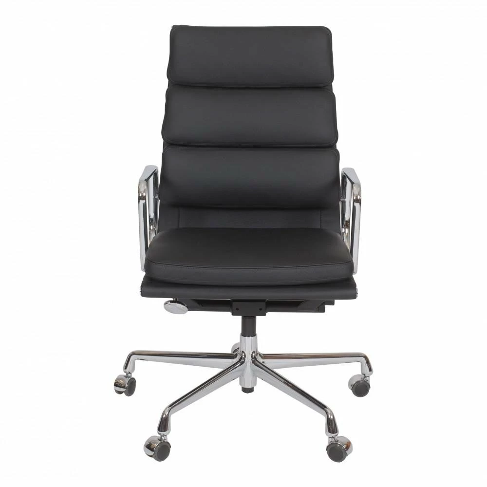 Black Leather EA-219 Office Chair By Charles Eames For Vitra, 1960s 3 Black Leather EA-219 Office Chair By Charles Eames For Vitra, 1960s