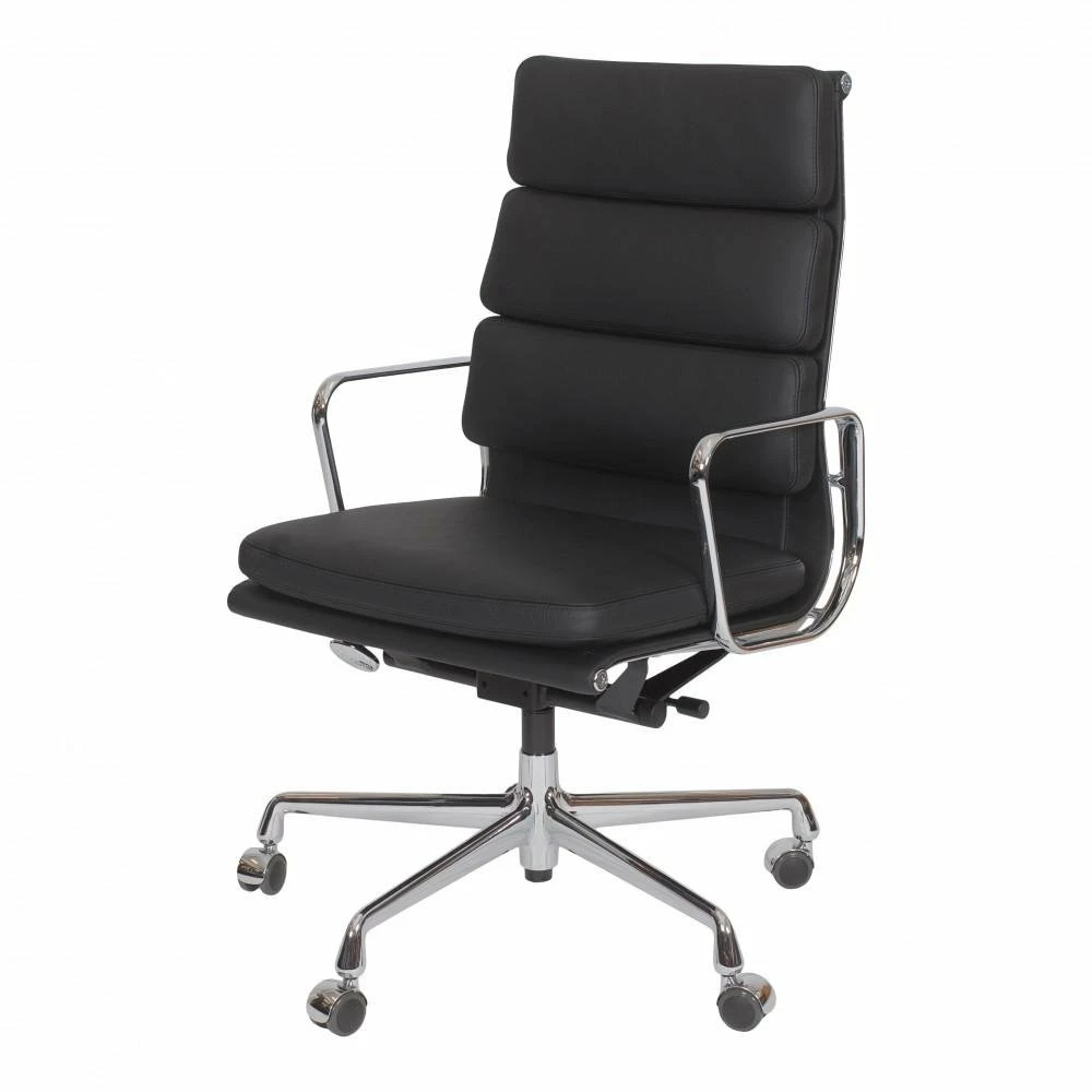 Black Leather EA-219 Office Chair By Charles Eames For Vitra, 1960s 4 Black Leather EA-219 Office Chair By Charles Eames For Vitra, 1960s - Image 2