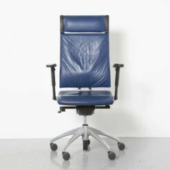 Blue Leather Open Up Executive Chair From Sedus -PAMONO Sales blue leather open up executive chair from sedus 3