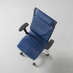 Blue Leather Open Up Executive Chair From Sedus -PAMONO Sales blue leather open up executive chair from sedus 8