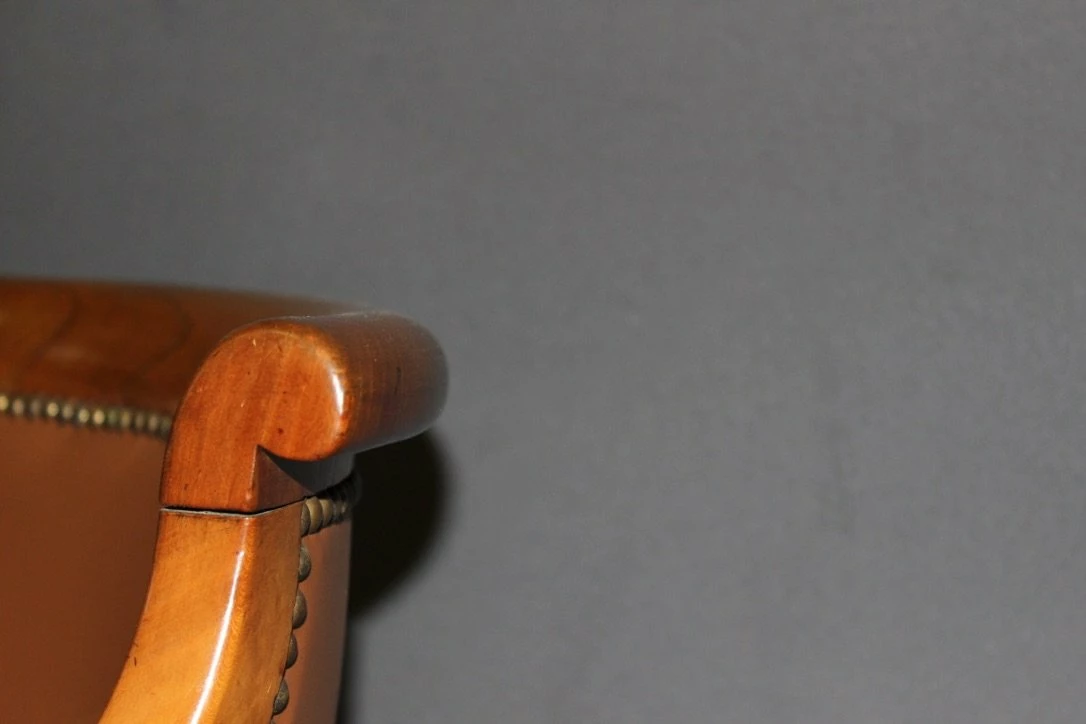 Cherry And Leather Desk Chair From Epoch 8 Cherry And Leather Desk Chair From Epoch - Image 6