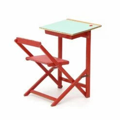 Childrens Desk With Folding Chair, 1950s -PAMONO Sales childrens desk with folding chair 1950s 2