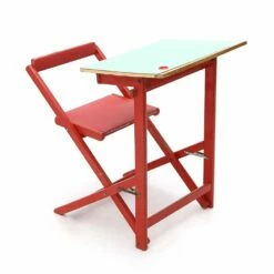 Childrens Desk With Folding Chair, 1950s -PAMONO Sales childrens desk with folding chair 1950s 3