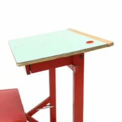 Childrens Desk With Folding Chair, 1950s -PAMONO Sales childrens desk with folding chair 1950s 9