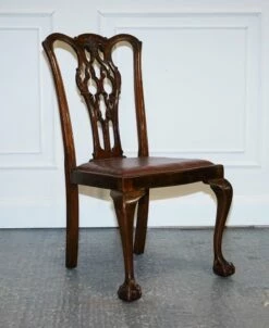 Chippendale Style Claw & Ball Side Dining Desk Chairs In Leather, Set Of 2 29 Chippendale Style Claw & Ball Side Dining Desk Chairs In Leather, Set Of 2 -PAMONO Sales chippendale style claw ball side dining desk chairs in leather set of 2 10