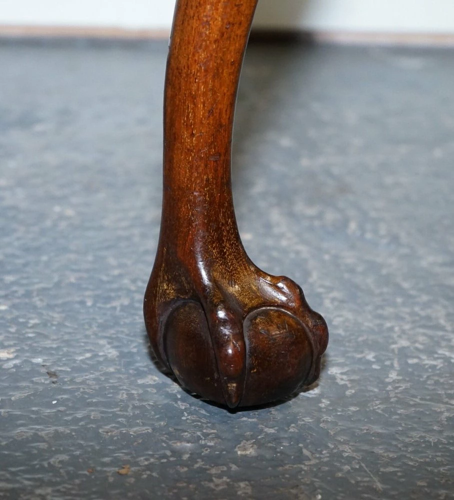 Chippendale Style Claw & Ball Side Dining Desk Chairs In Leather, Set Of 2 14 Chippendale Style Claw & Ball Side Dining Desk Chairs In Leather, Set Of 2 - Image 12