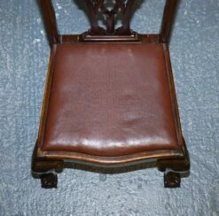 Chippendale Style Claw & Ball Side Dining Desk Chairs In Leather, Set Of 2 27 Chippendale Style Claw & Ball Side Dining Desk Chairs In Leather, Set Of 2 -PAMONO Sales chippendale style claw ball side dining desk chairs in leather set of 2 8