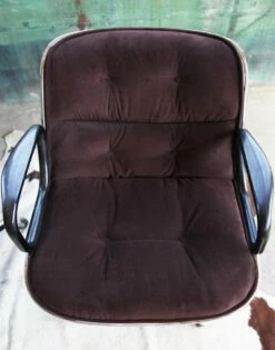 Chrome And Tufted Velour Office Chair By Charles Pollock For Knoll, 1970s -PAMONO Sales chrome and tufted velour office chair by charles pollock for knoll 1970s 11