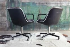 Chrome And Tufted Velour Office Chair By Charles Pollock For Knoll, 1970s -PAMONO Sales chrome and tufted velour office chair by charles pollock for knoll 1970s 5