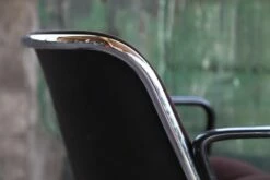 Chrome And Tufted Velour Office Chair By Charles Pollock For Knoll, 1970s -PAMONO Sales chrome and tufted velour office chair by charles pollock for knoll 1970s 7