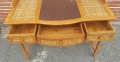 Colonial Style Desk With Bamboo Wood 8 Colonial Style Desk With Bamboo Wood -PAMONO Sales colonial style desk with bamboo wood 2