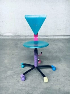 Colorful Desk Chair, 1980s