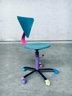 Colorful Desk Chair, 1980s 14 Colorful Desk Chair, 1980s -PAMONO Sales colorful desk chair 1980s 3