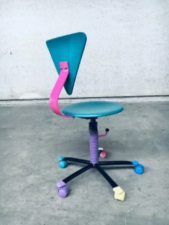 Colorful Desk Chair, 1980s 15 Colorful Desk Chair, 1980s -PAMONO Sales colorful desk chair 1980s 4