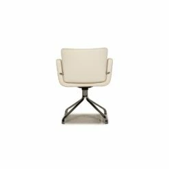 Cream Leather Swivel Chair From Wk Wohnen, Set Of 8 -PAMONO Sales cream leather swivel chair from wk wohnen set of 8 7