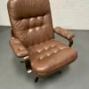 Danish Brown Leather Swivel Chair, 1970s 1 Danish Brown Leather Swivel Chair, 1970s -PAMONO Sales danish brown leather swivel chair 1970s 1