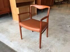 Danish Leather Desk Chair By Kai Lyngfeldt Larsen, 1960s -PAMONO Sales danish leather desk chair by kai lyngfeldt larsen 1960s 4