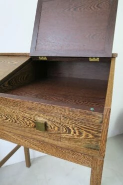 Danish Standing Desk And Stool, 1960s, Set Of 2 -PAMONO Sales danish standing desk and stool 1960s set of 2 4