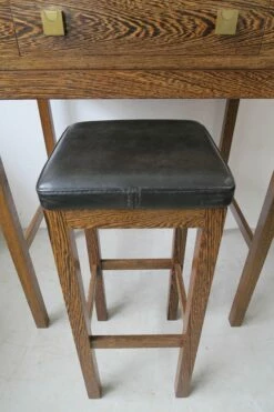 Danish Standing Desk And Stool, 1960s, Set Of 2 -PAMONO Sales danish standing desk and stool 1960s set of 2 9