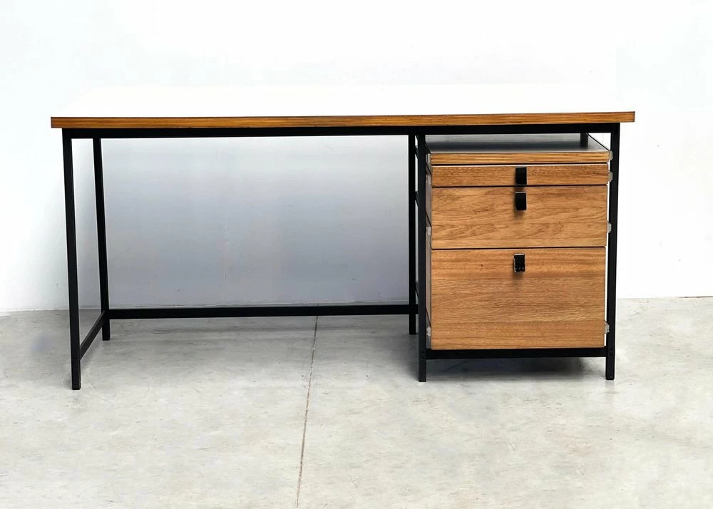 Desk By Jules Wabbes For Mobilier Universel, 1960s 3 Desk By Jules Wabbes For Mobilier Universel, 1960s