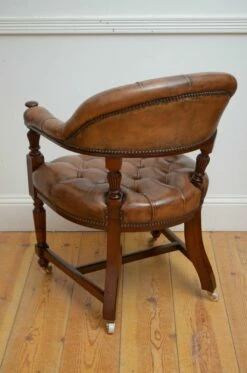 Desk Chair In Mahogany From James Shoolbred & Co., 1880s -PAMONO Sales desk chair in mahogany from james shoolbred co 1880s 5
