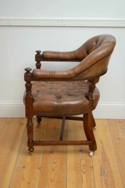 Desk Chair In Mahogany From James Shoolbred & Co., 1880s -PAMONO Sales desk chair in mahogany from james shoolbred co 1880s 6