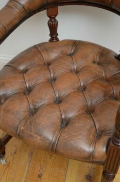 Desk Chair In Mahogany From James Shoolbred & Co., 1880s -PAMONO Sales desk chair in mahogany from james shoolbred co 1880s 7