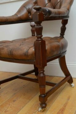 Desk Chair In Mahogany From James Shoolbred & Co., 1880s -PAMONO Sales desk chair in mahogany from james shoolbred co 1880s 8