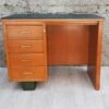 Desk In Beech And Imitation Leather By Antonio Ferretti, 1960s -PAMONO Sales desk in beech and imitation leather by antonio ferretti 1960s 1