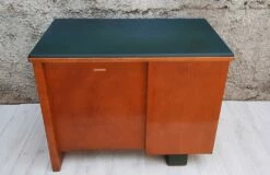 Desk In Beech And Imitation Leather By Antonio Ferretti, 1960s -PAMONO Sales desk in beech and imitation leather by antonio ferretti 1960s 2