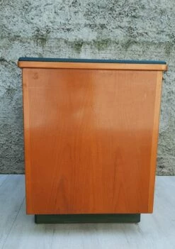 Desk In Beech And Imitation Leather By Antonio Ferretti, 1960s -PAMONO Sales desk in beech and imitation leather by antonio ferretti 1960s 5