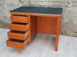 Desk In Beech And Imitation Leather By Antonio Ferretti, 1960s -PAMONO Sales desk in beech and imitation leather by antonio ferretti 1960s 6