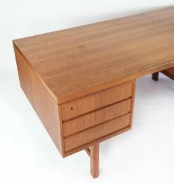Desk In Teak By Omann Junior, 1960s -PAMONO Sales desk in teak by omann junior 1960s 14