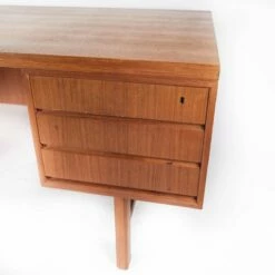 Desk In Teak By Omann Junior, 1960s -PAMONO Sales desk in teak by omann junior 1960s 4