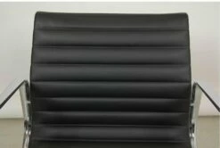 Ea-108 Chair In Black Leather & Chrome By Charles Eames For Vitra, 2008 -PAMONO Sales ea 108 chair in black leather chrome by charles eames for vitra 2008 3