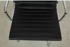 Ea-108 Chair In Black Leather & Chrome By Charles Eames For Vitra, 2008 -PAMONO Sales ea 108 chair in black leather chrome by charles eames for vitra 2008 6