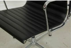 Ea-108 Chair In Black Leather & Chrome By Charles Eames For Vitra, 2008 -PAMONO Sales ea 108 chair in black leather chrome by charles eames for vitra 2008 7