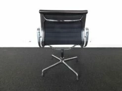 Ea 108 Chair In Black Leather & Chrome Foot By Charles Eames For Vitra, 1958 -PAMONO Sales ea 108 chair in black leather chrome foot by charles eames for vitra 1958 3