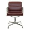 Ea-208 Softpad Office Chair In Brown Leather By Charles Eames For Vitra -PAMONO Sales ea 208 softpad office chair in brown leather by charles eames for vitra 1