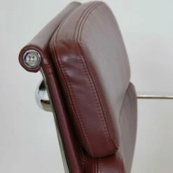 Ea-208 Softpad Office Chair In Brown Leather By Charles Eames For Vitra -PAMONO Sales ea 208 softpad office chair in brown leather by charles eames for vitra 10