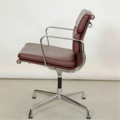Ea-208 Softpad Office Chair In Brown Leather By Charles Eames For Vitra -PAMONO Sales ea 208 softpad office chair in brown leather by charles eames for vitra 12